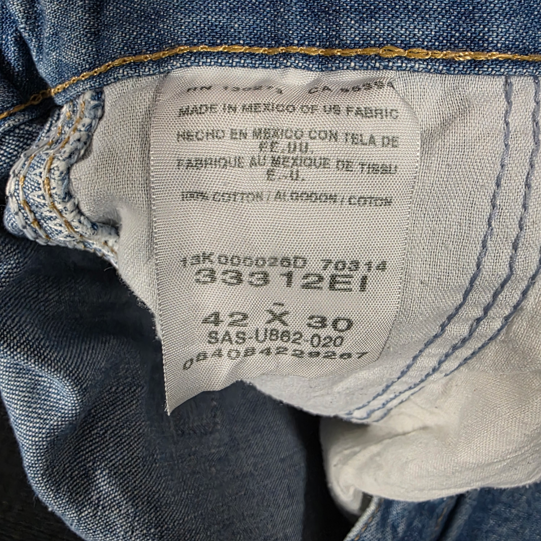Wrangler Rugged Wear Carpenter Jeans W39 L30 (Tag 42x30) Relaxed Blue Vintage