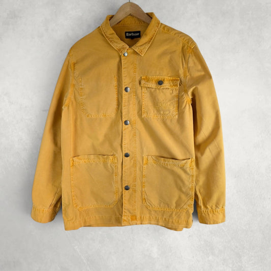 Barbour Chore Jacket Mens Medium Yellow Cotton Utility Workwear Oi Polloi