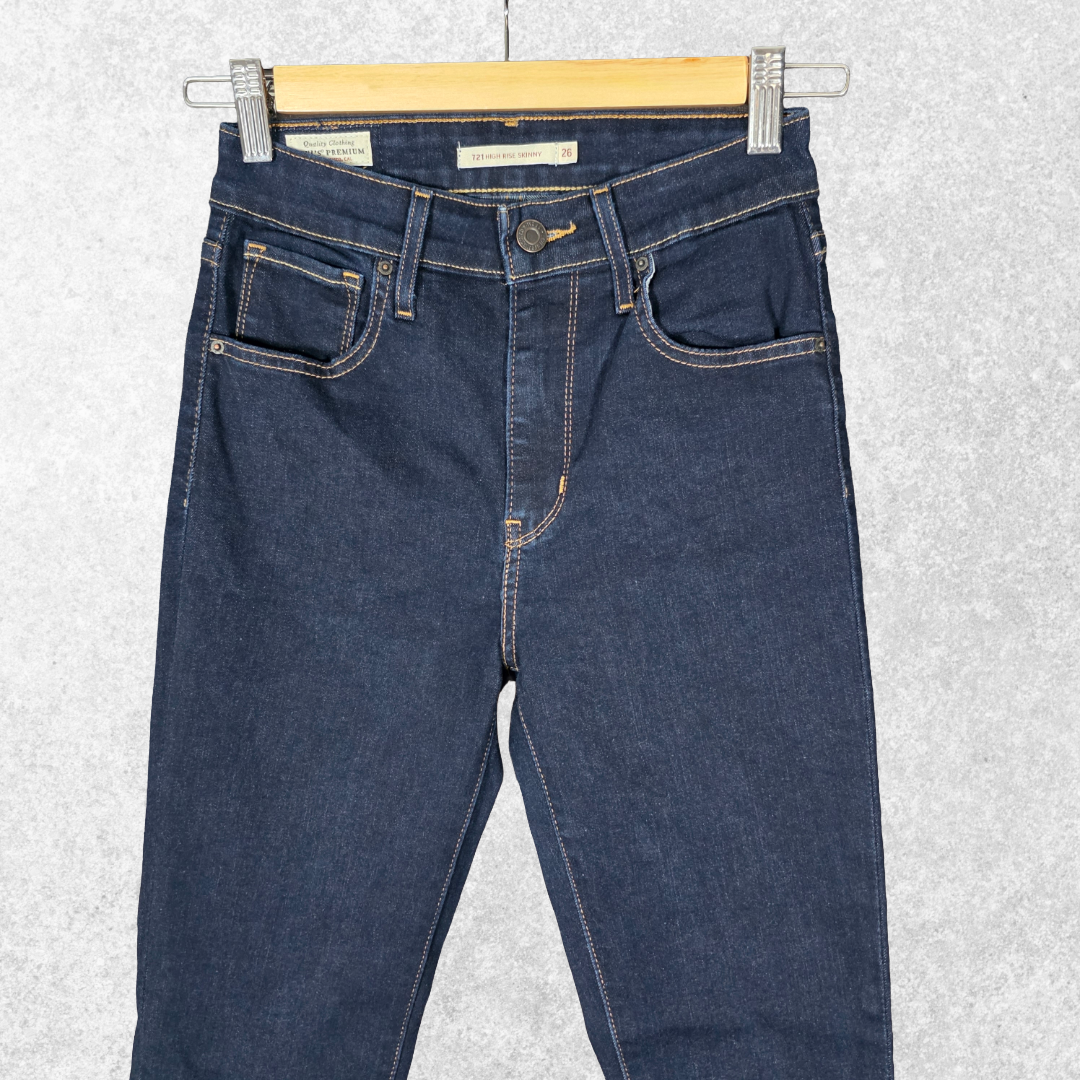 Levi’s 721 High Rise Skinny Jeans W24 L28 (Tag W26 L28) Blue Stretch Women’s