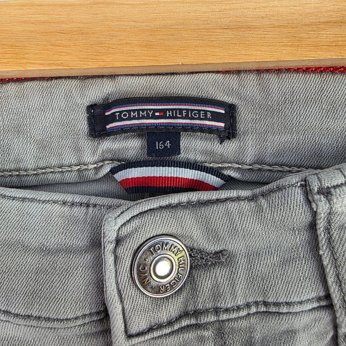 Tommy Hilfiger Simon Skinny Jeans Grey W28 L28 Youth Stretch Denim