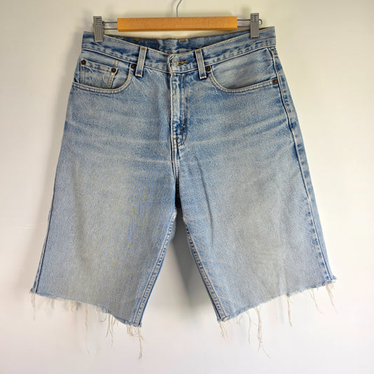 Vintage Levi’s 550 Denim Shorts Mens W30 Blue Relaxed Fit Cut Off Jeans