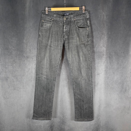 Armani Jeans Men’s Slim Fit Black Jeans W30 L30 Stretch Button Fly