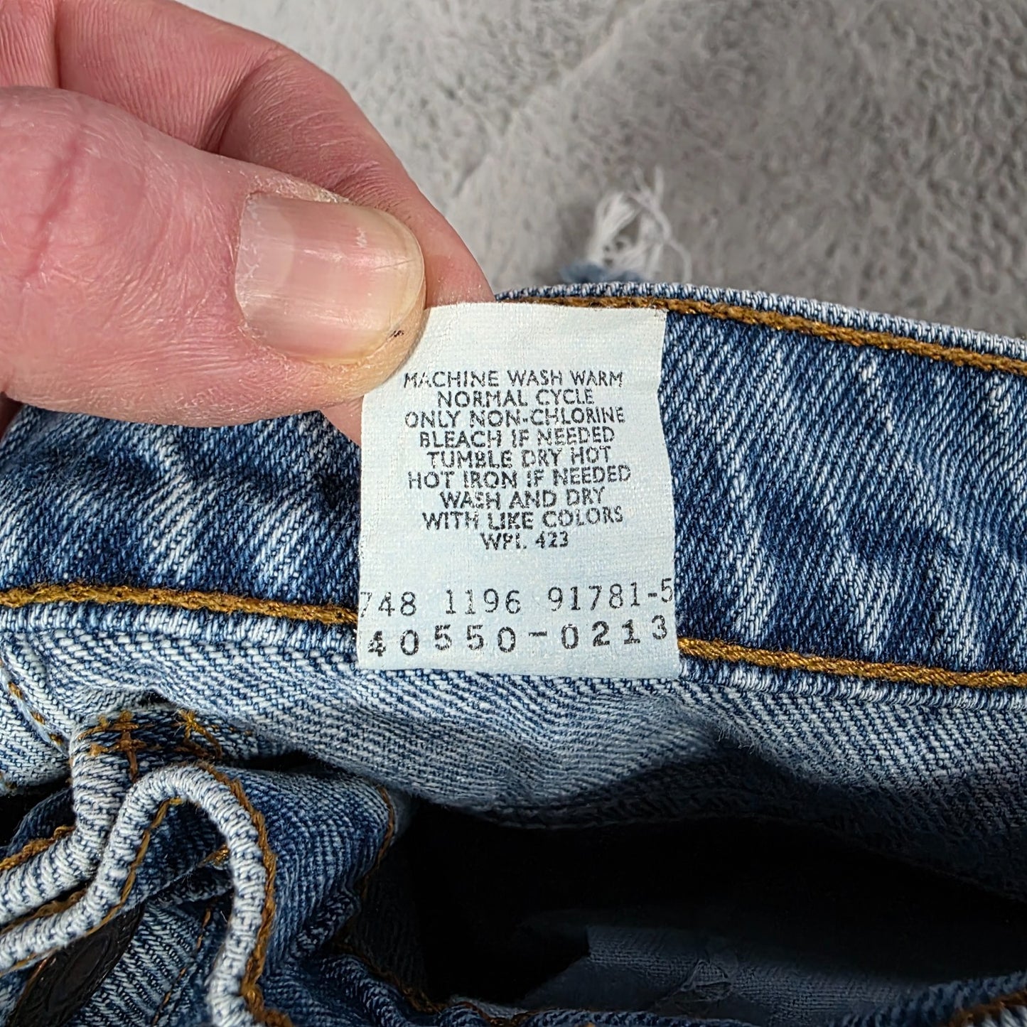 Vintage Levi’s 550 Orange Tab Jeans Men’s W36 L32 90s Blue Denim