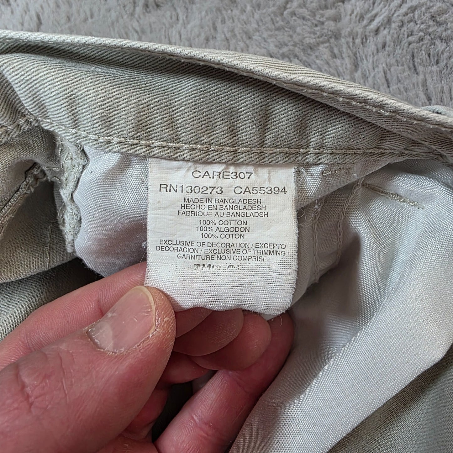 Wrangler Cargo Trousers Men’s Grey Straight Fit W33 L29 100% Cotton