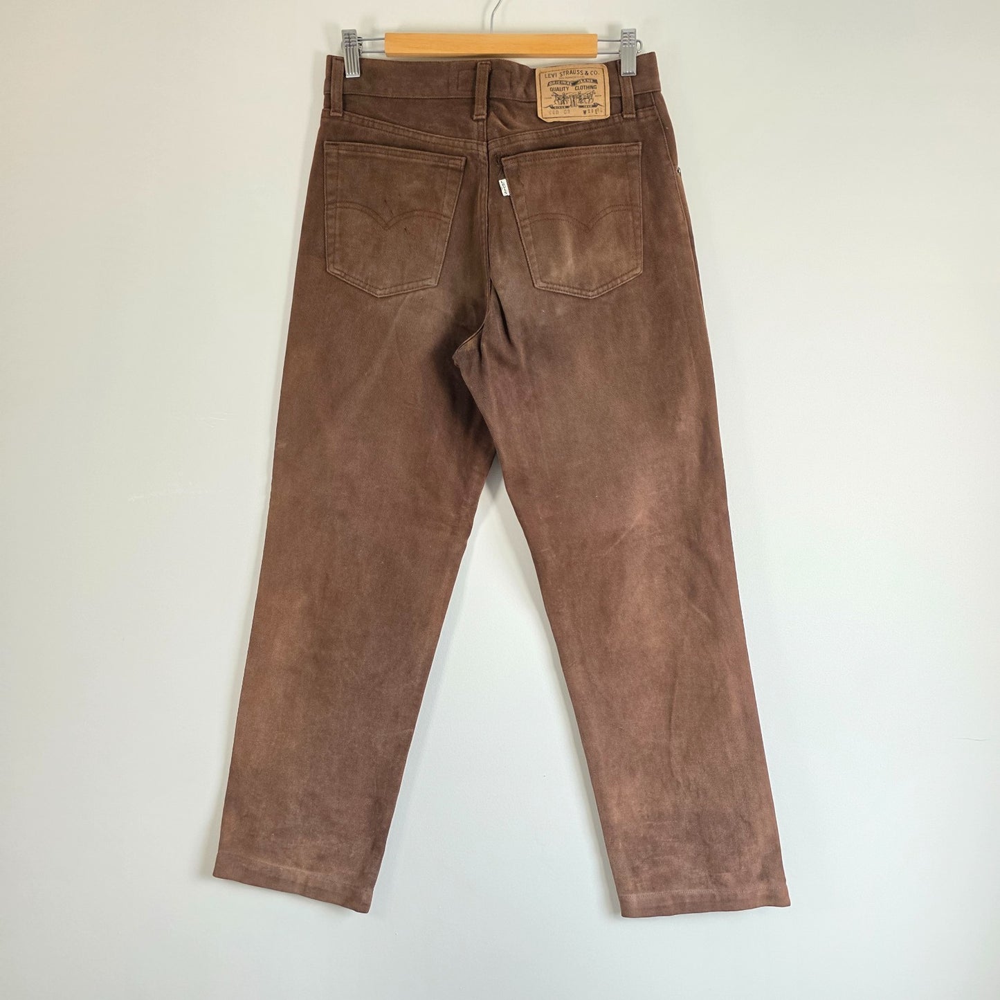 Vintage Levi’s 440 Jeans W30 L29 Brown White Tab Made in Italy Men’s
