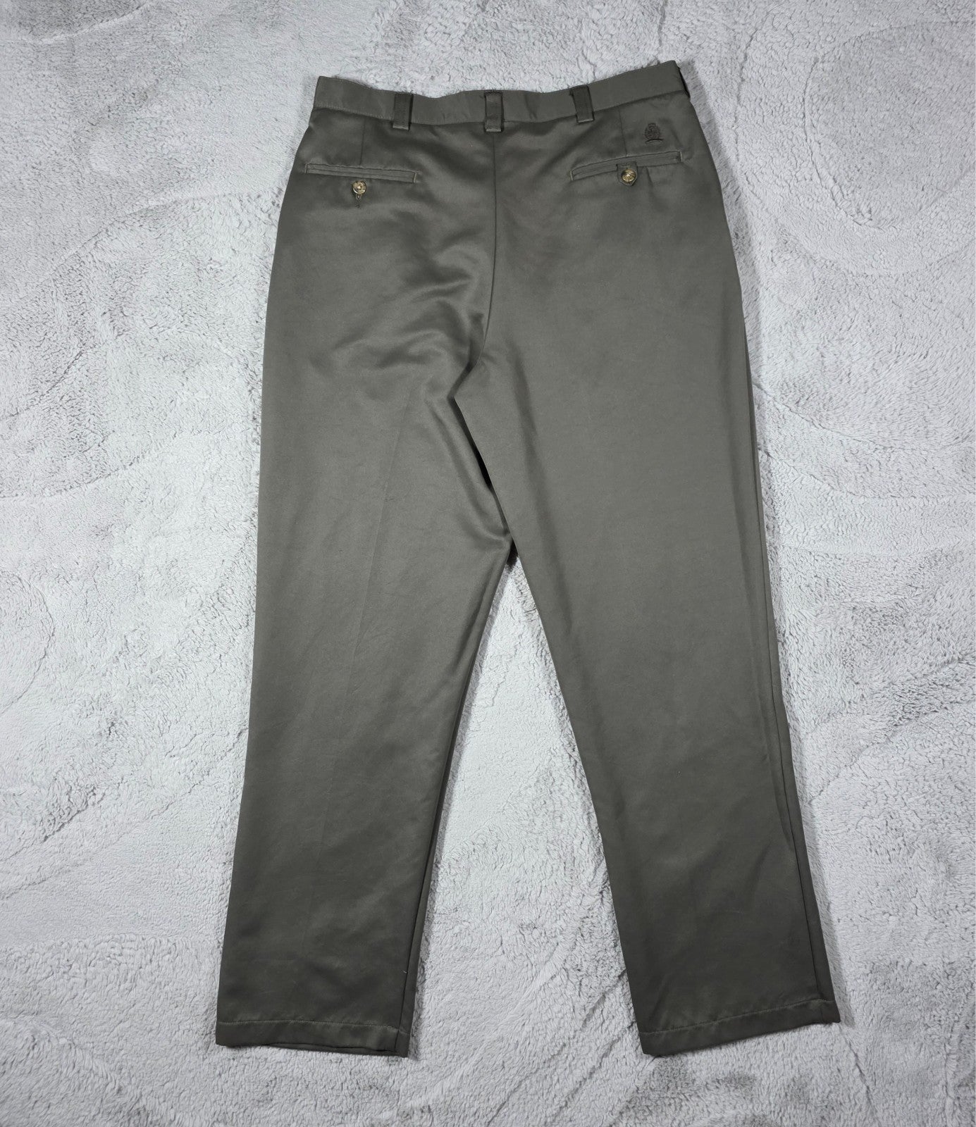 Tommy Hilfiger Pleated Smart Trousers W34 L33 – Grey Straight Fit