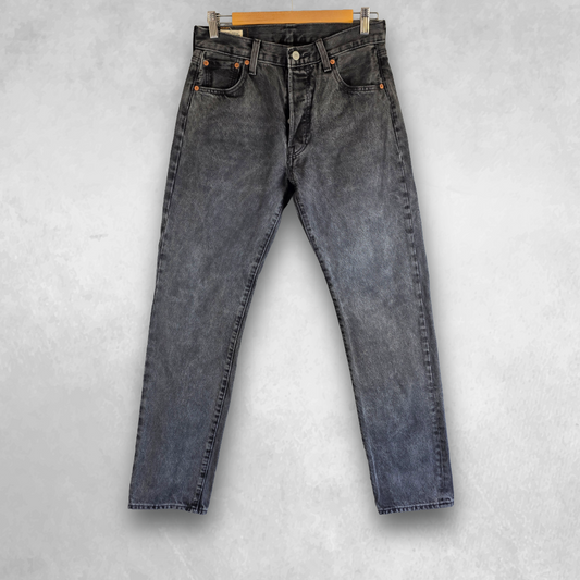 Levi’s 501 ‘93 Jeans Mens W29 L32 (Tagged W30) Black Straight Leg Button Fly
