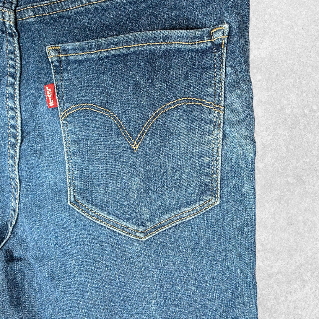 Levis 720 Super Skinny Jeans Womens W27 L30 Blue High Rise Stretch Denim
