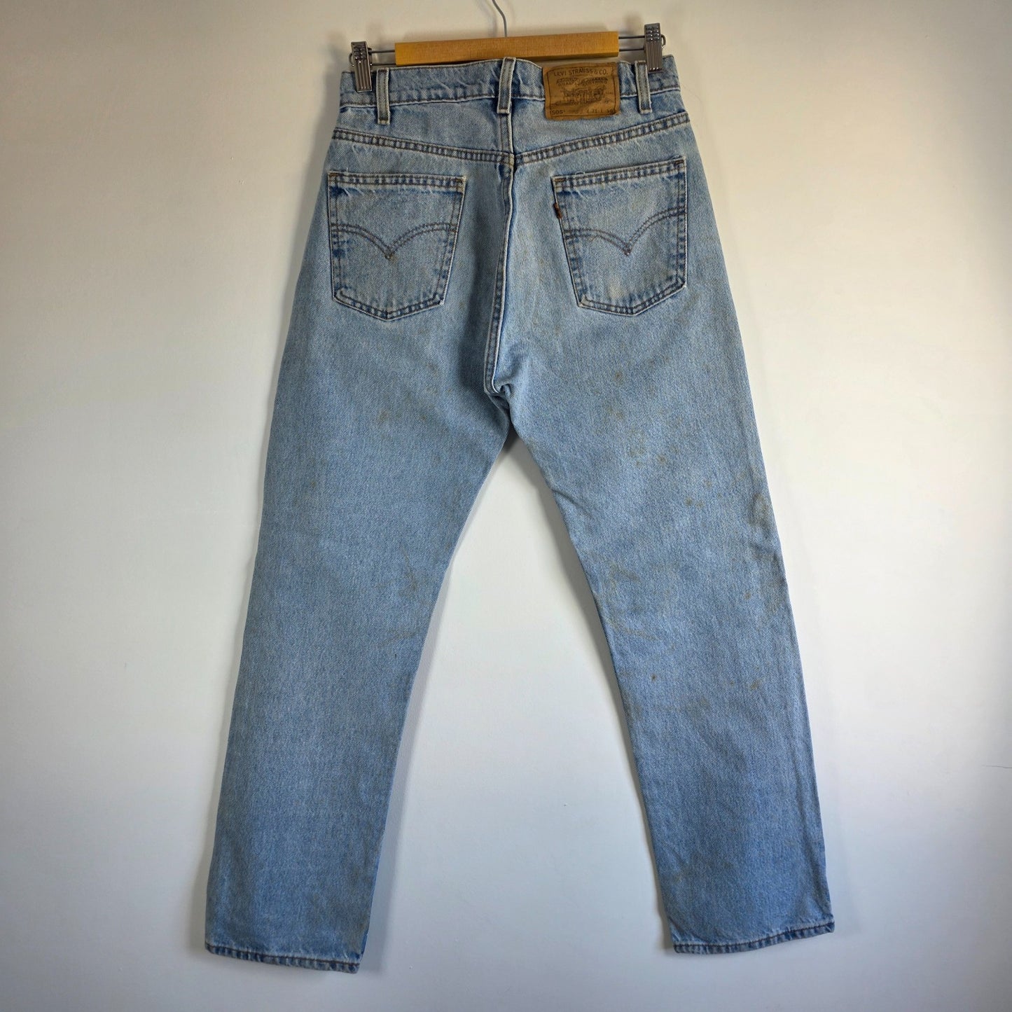 Vintage Levi’s 505 Orange Tab Jeans W29 L29 Blue USA Made Straight Leg Y2K 90s