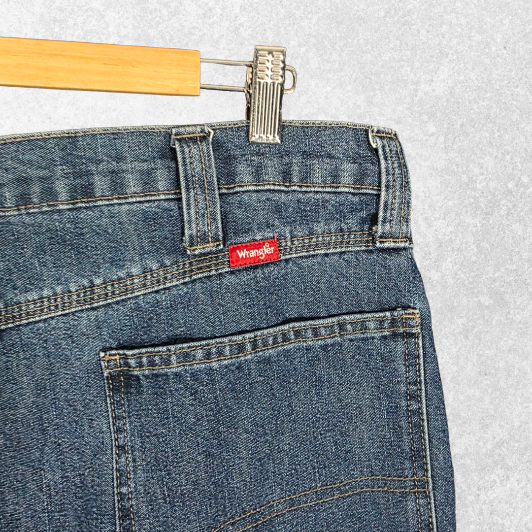 Wrangler Carpenter Jeans W36 L33 (W36 L34 Tag) Relaxed Fit Blue Fleece Lined Men