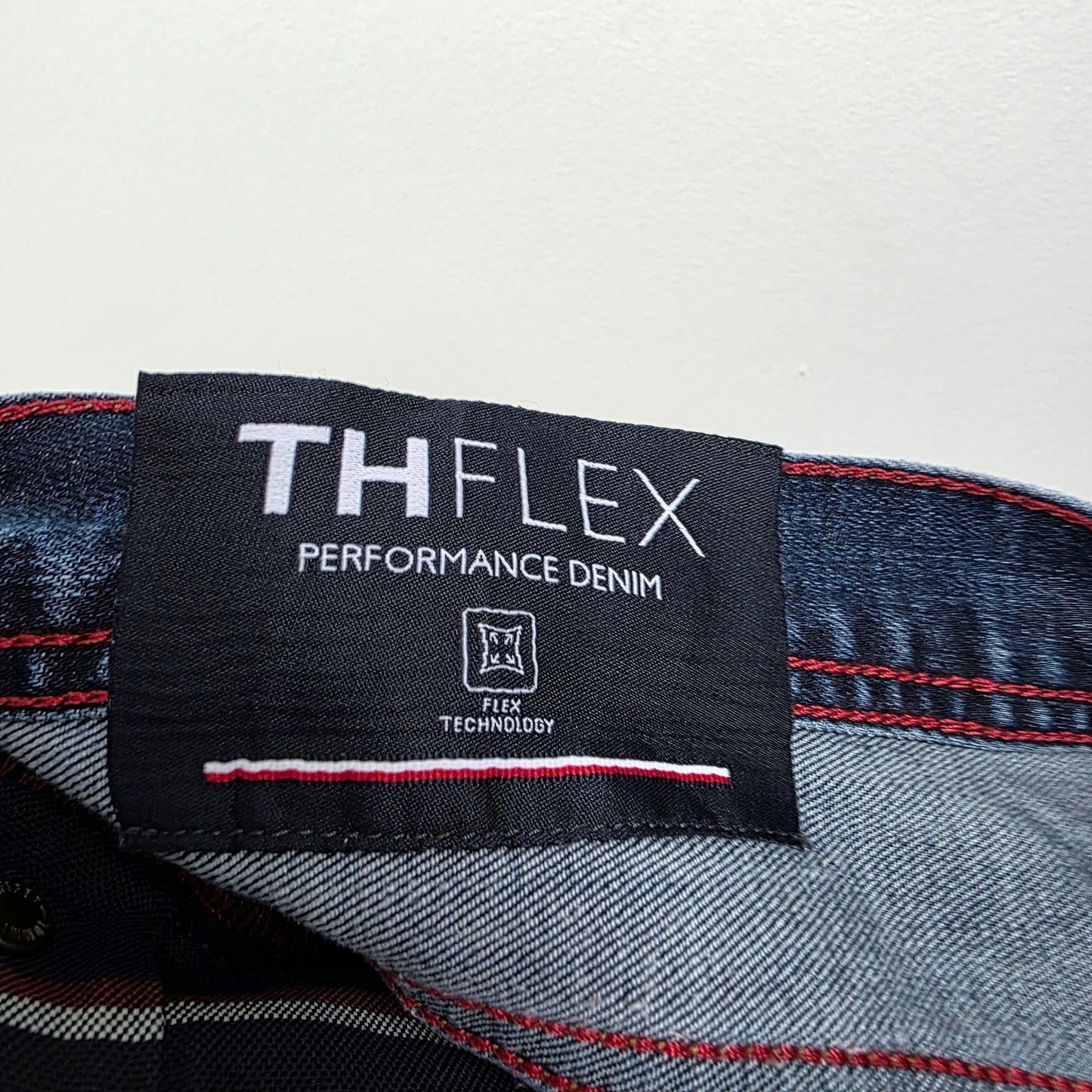 Tommy Hilfiger Leyton Jeans W34 L32 Blue Extra Slim Stretch Men's Denim TH Flex