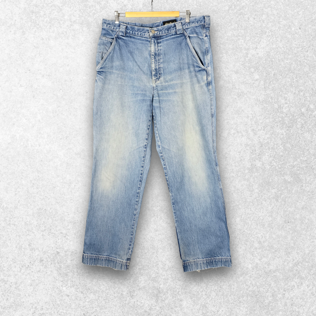 Eddie Bauer Carpenter Jeans Mens W38 L34 Relaxed Blue Workwear Denim Pants