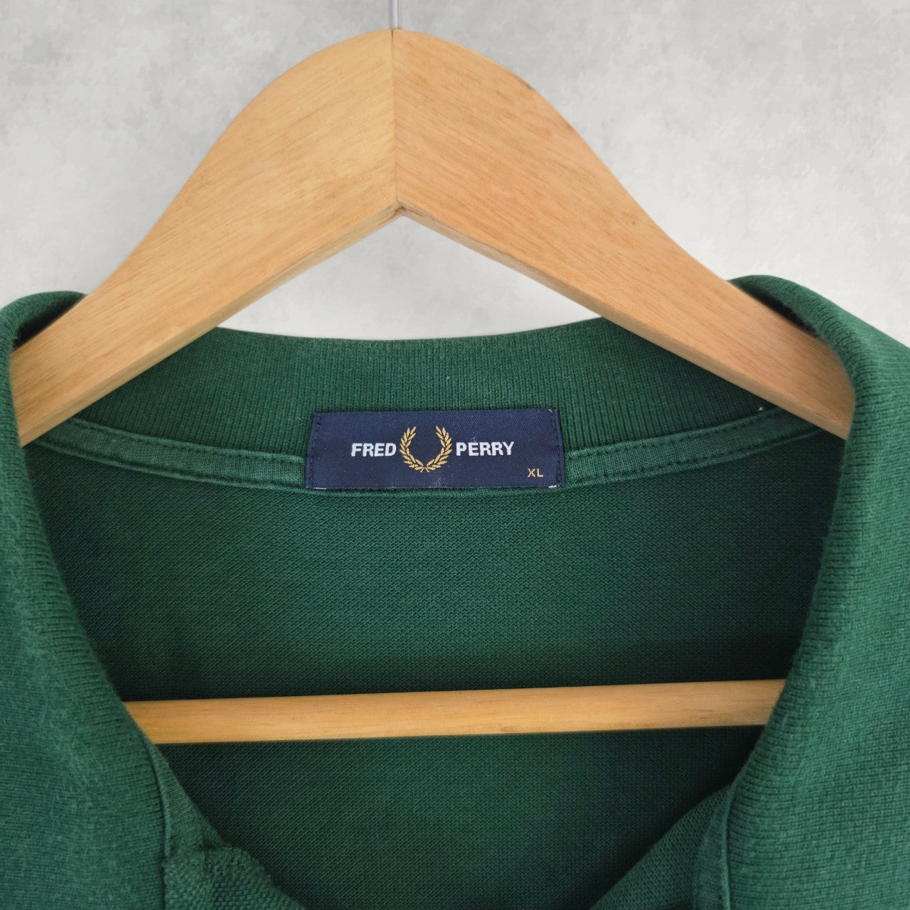 Fred Perry Twin Tipped Polo Shirt Mens XL Green Cotton Classic Mod Preppy