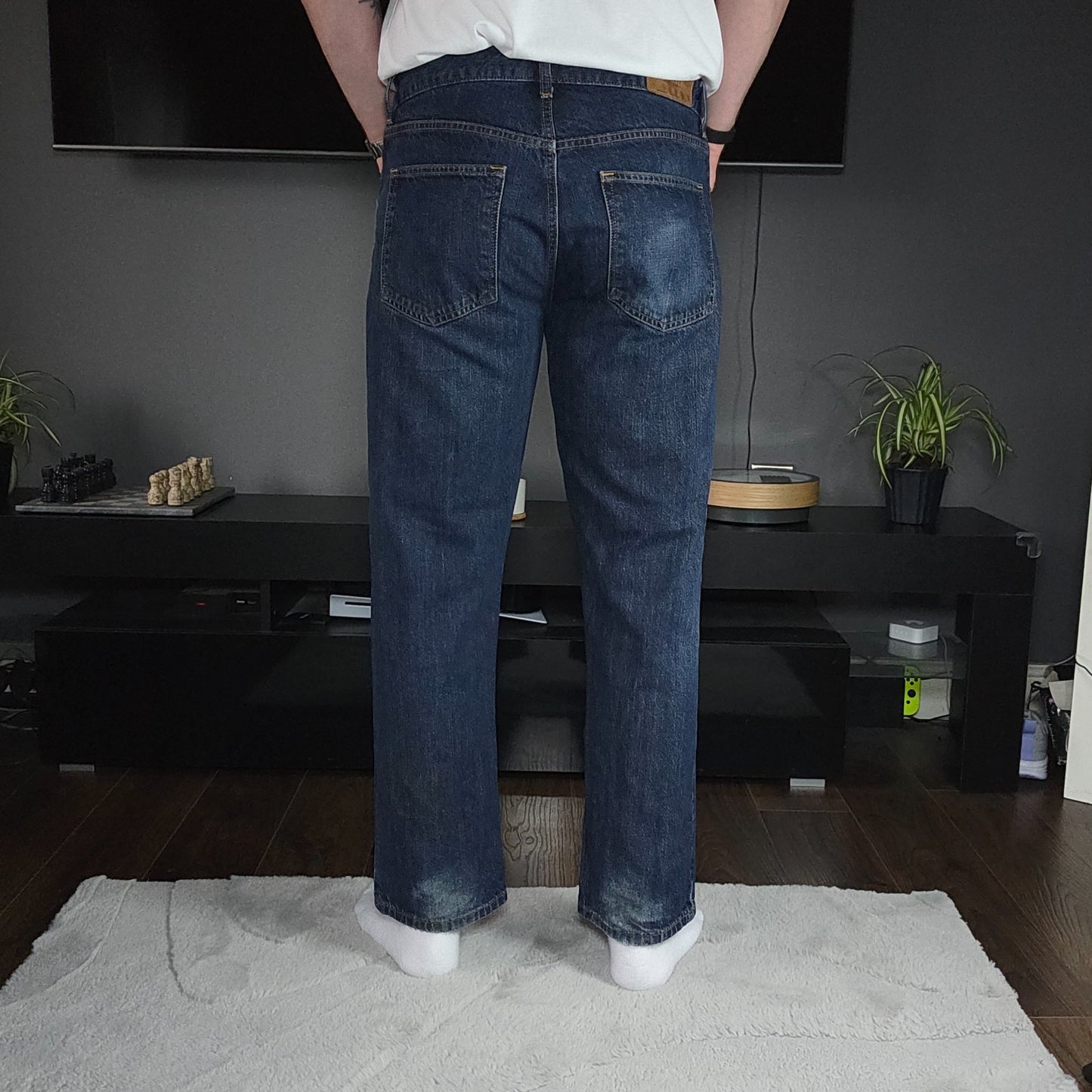 Tommy Hilfiger Classic Straight Blue Denim Jeans W34 L30 Made in Mexico