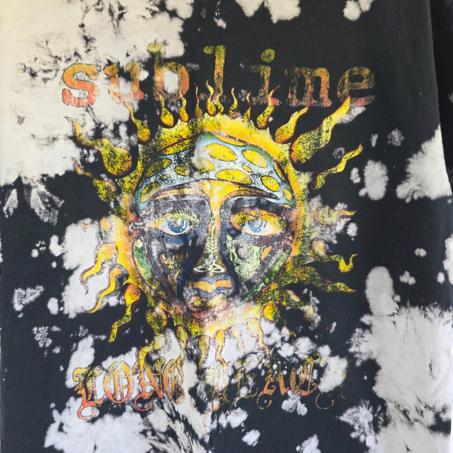 Sublime 40oz To Freedom Tie Dye Band T Shirt Black White Small Medium Y2K