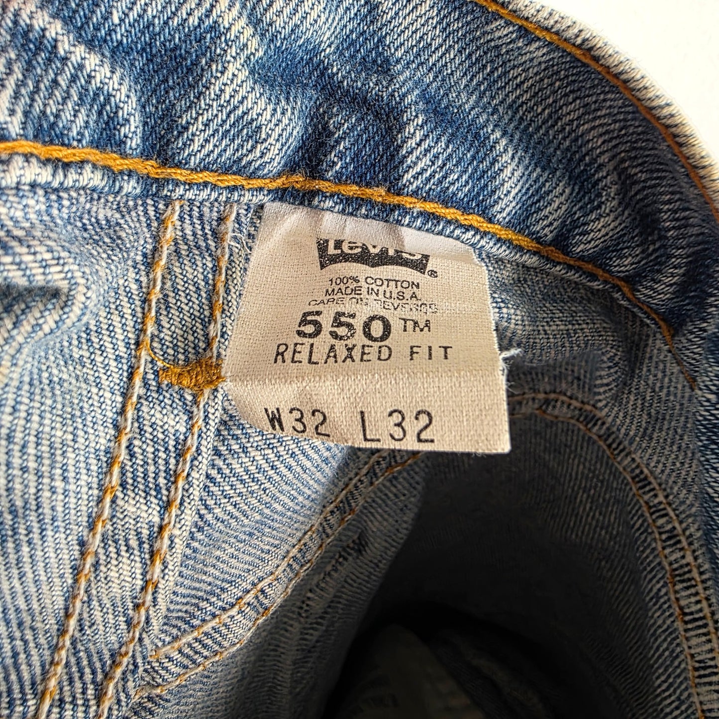 Levi’s 550 Jeans W31 L32 (Tagged W32) Blue Relaxed Fit Men’s USA Made Vintage