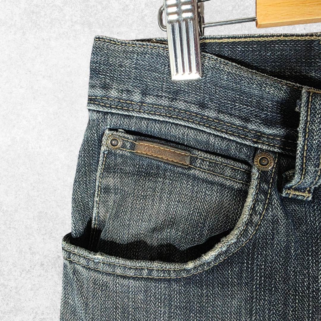 Wrangler Texas Jeans W34 L30 Blue Straight Fit Denim Men's Classic Cotton