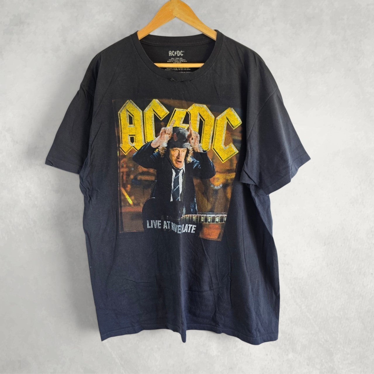 ACDC Live At River Plate Band T Shirt Black XXL Rock Graphic Tee
