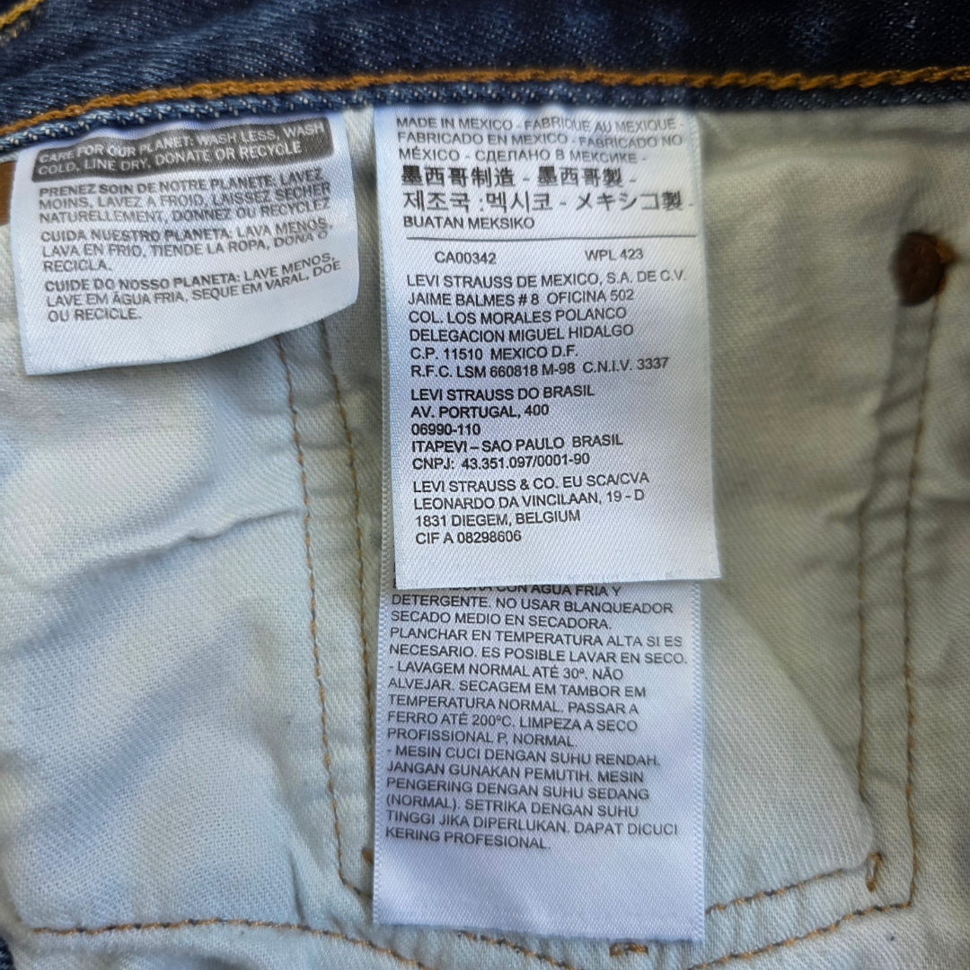 Levi’s 501 Jeans Mens W38 L30 Blue Straight Leg Button Fly Denim Classic