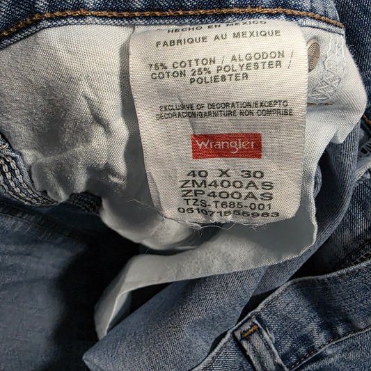 Wrangler Carpenter Jeans W40 L30 Relaxed Fit Blue Workwear Men’s