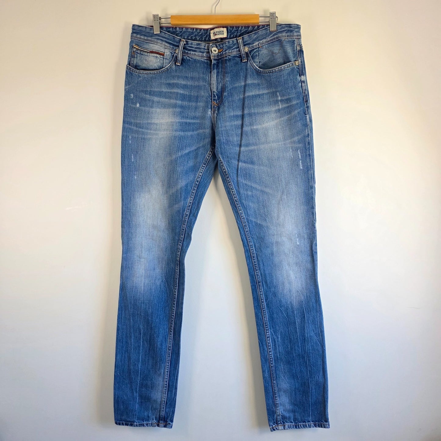 Tommy Hilfiger Scanton Jeans W35 L36 (Tag W34 L36) Blue Straight Fit Men's Denim