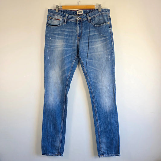 Tommy Hilfiger Scanton Jeans W35 L36 (Tag W34 L36) Blue Straight Fit Men's Denim