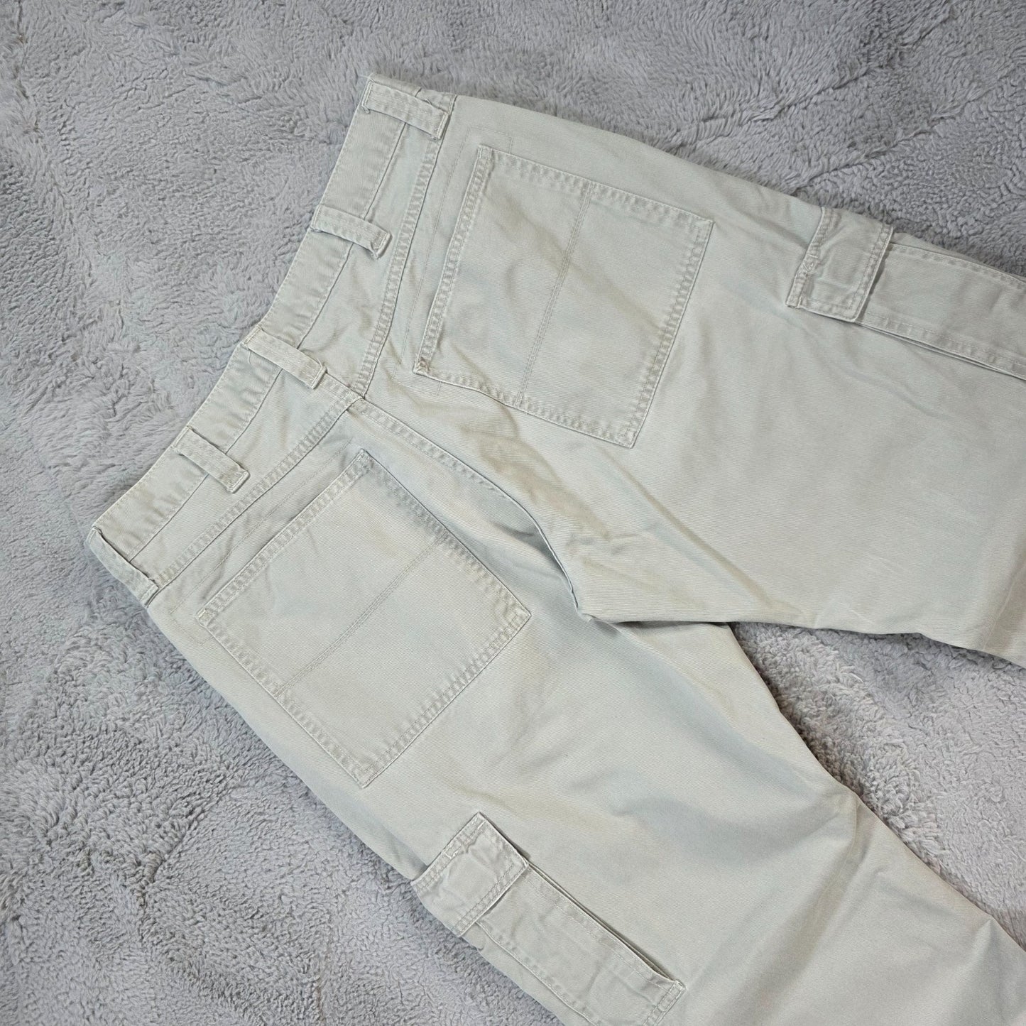 Wrangler Cargo Trousers Men’s Grey Straight Fit W33 L29 100% Cotton