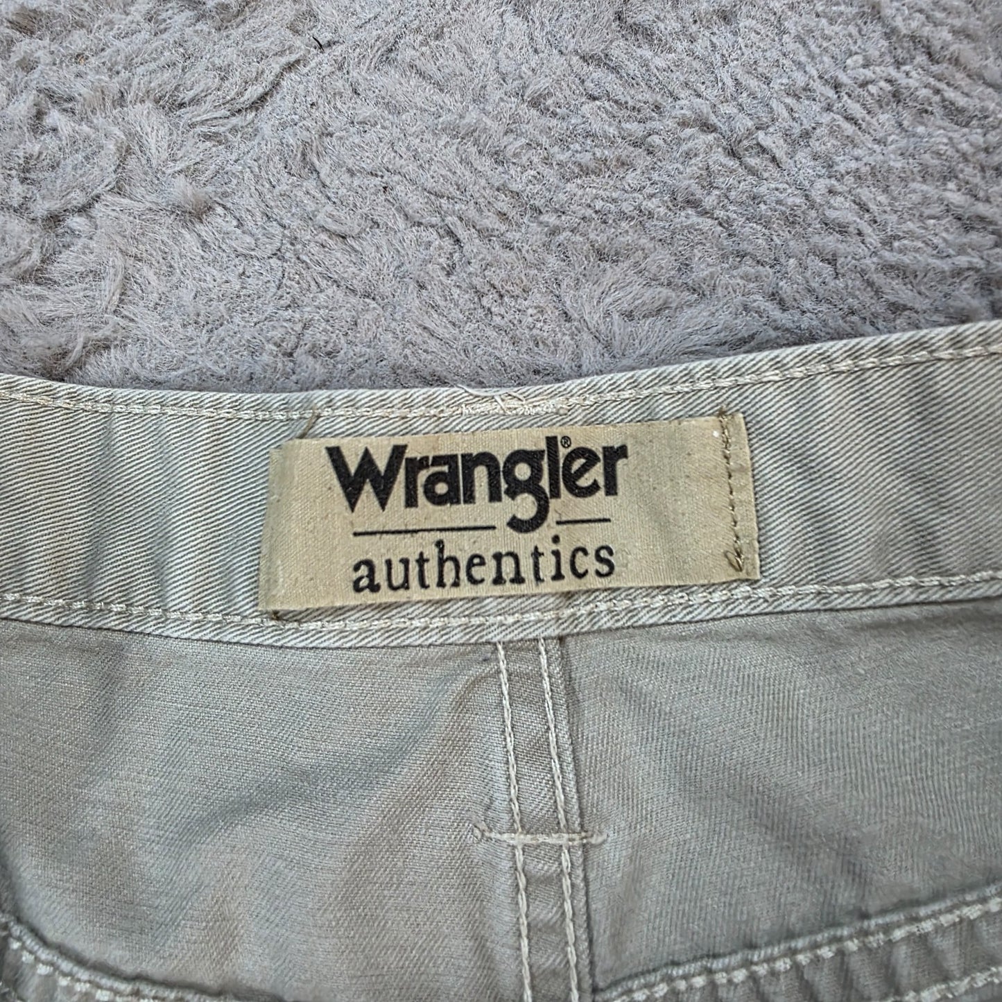 Wrangler Cargo Trousers Men’s Grey Straight Fit W33 L29 100% Cotton