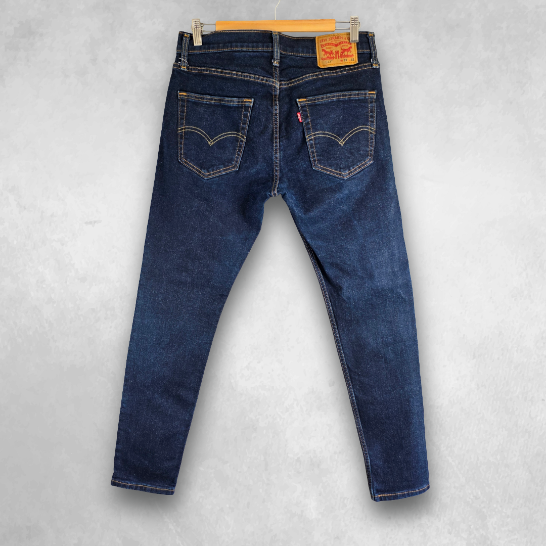 Levi’s 512 Slim Taper Jeans Men’s W32 L30 Blue Faded Streetwear Denim