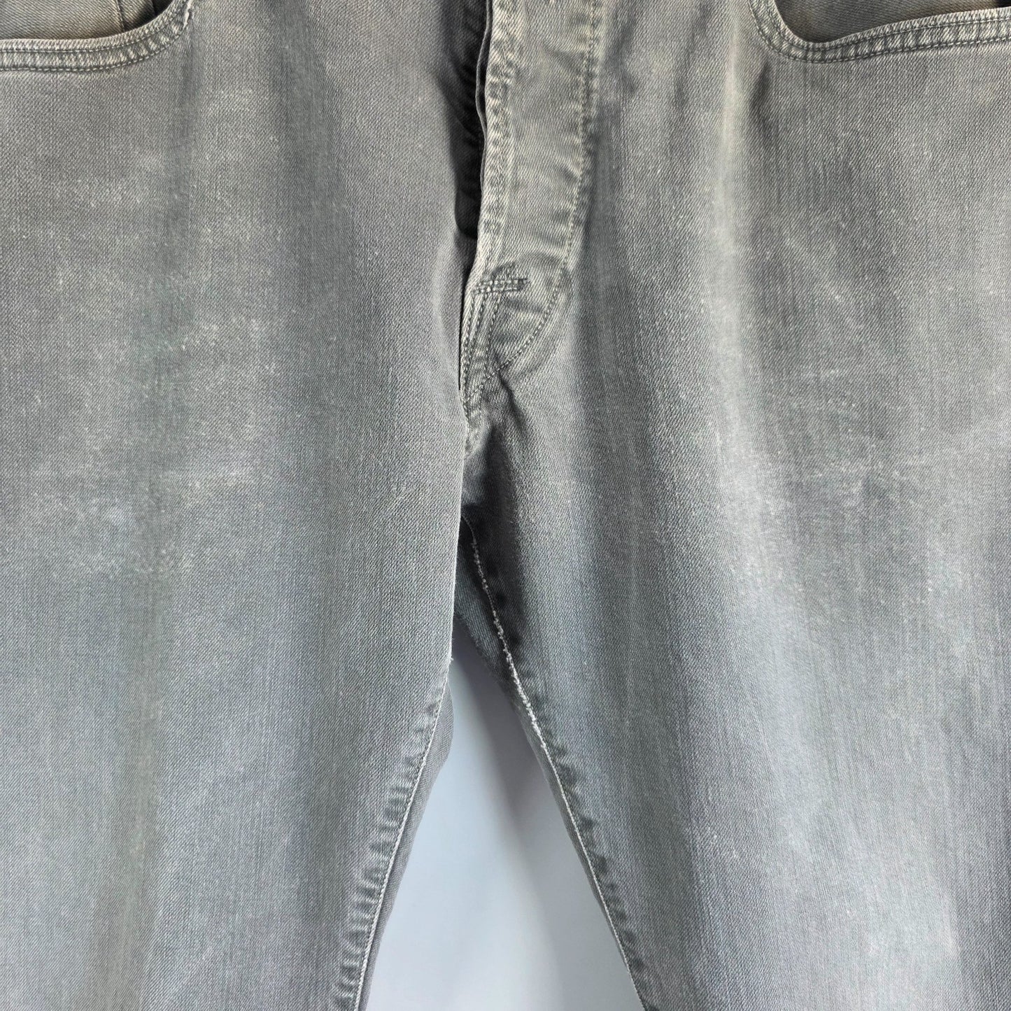 Replay WAITOM Men’s Jeans W37 L33 Grey Straight Fit Stretch Denim