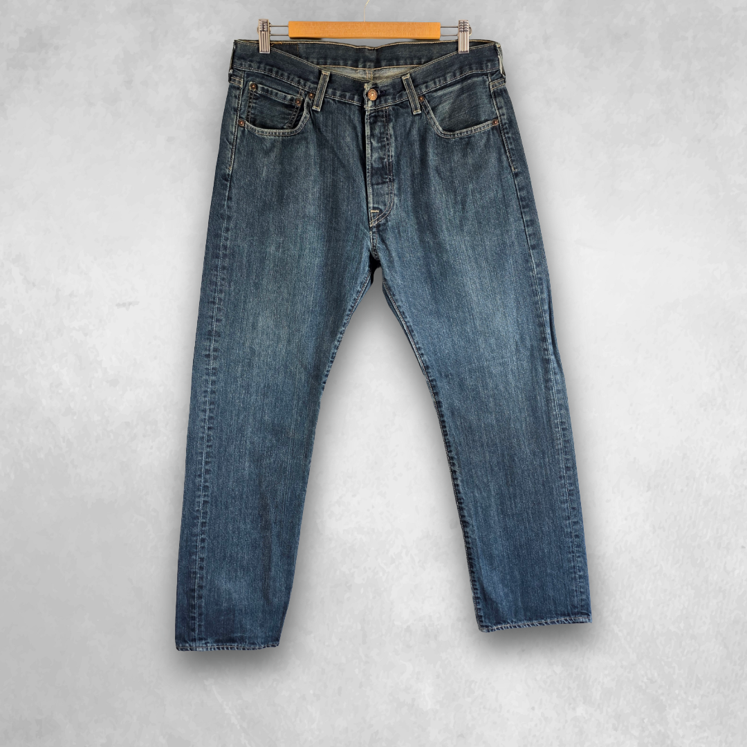 Levi’s 501 Jeans Men’s W33 L30 Blue Straight Leg Denim Button Fly