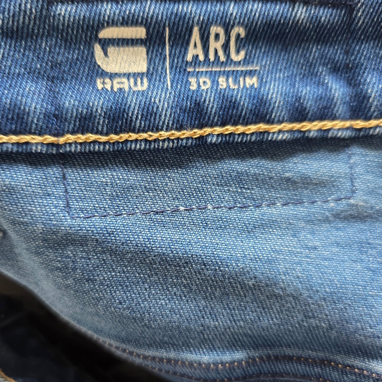 G-Star RAW Arc 3D Slim Jeans W29 L30 Blue Faded Tapered Stretch Denim Men’s