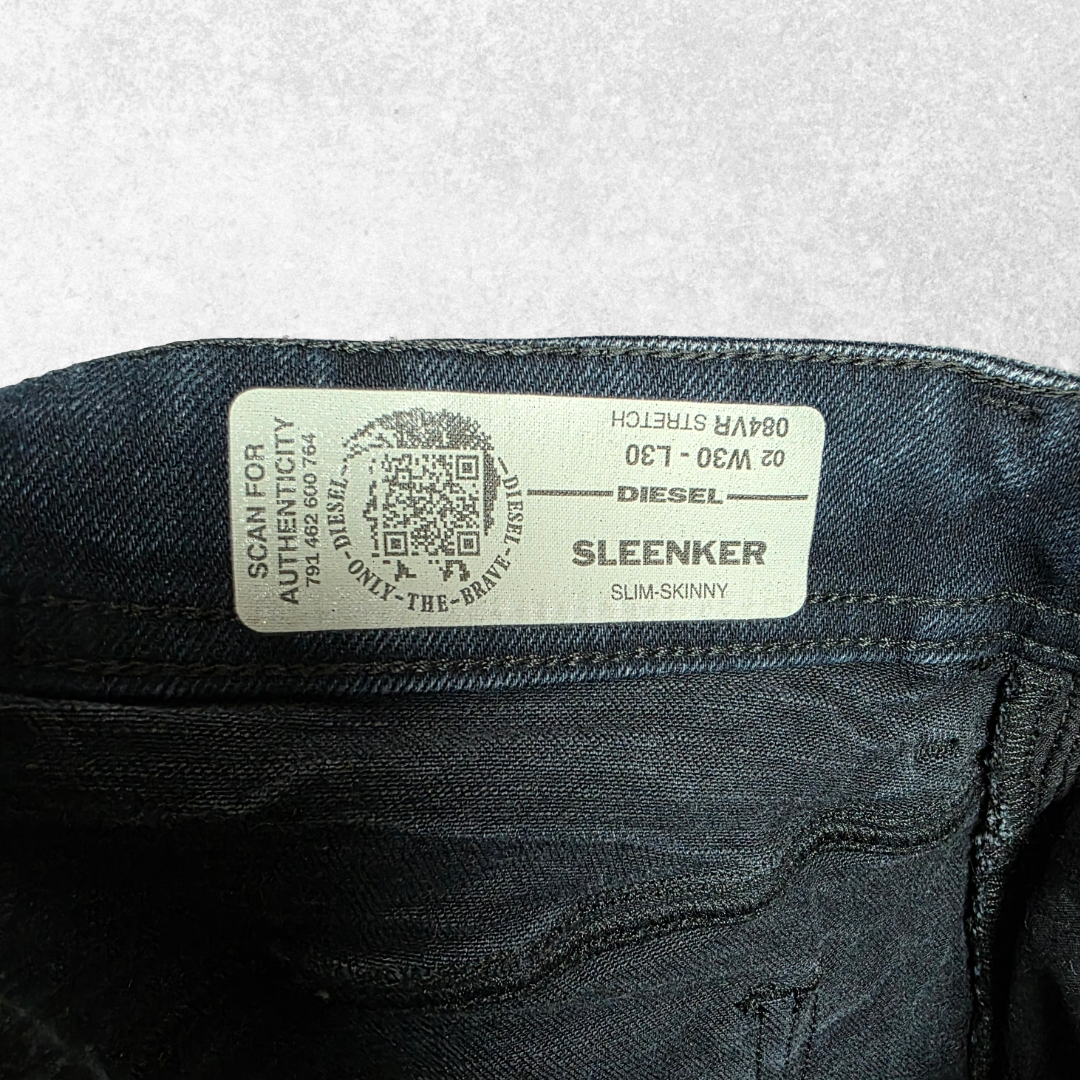 Diesel Sleenker Slim Skinny Jeans W30 L30 Blue Stretch Denim Men’s