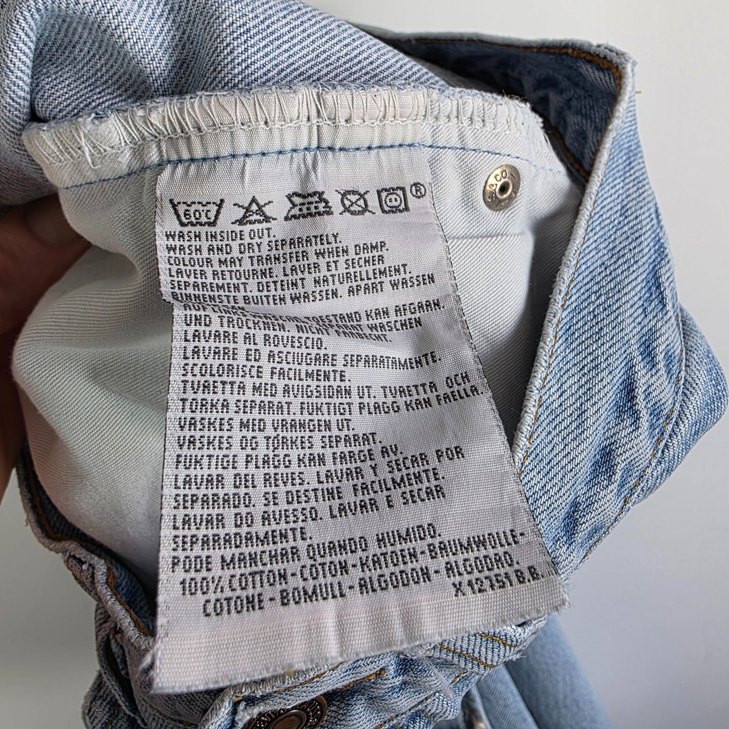 Levi’s 881 Jeans Women’s W26 L30 Blue High Waist Flare Custom Panelled Vintage