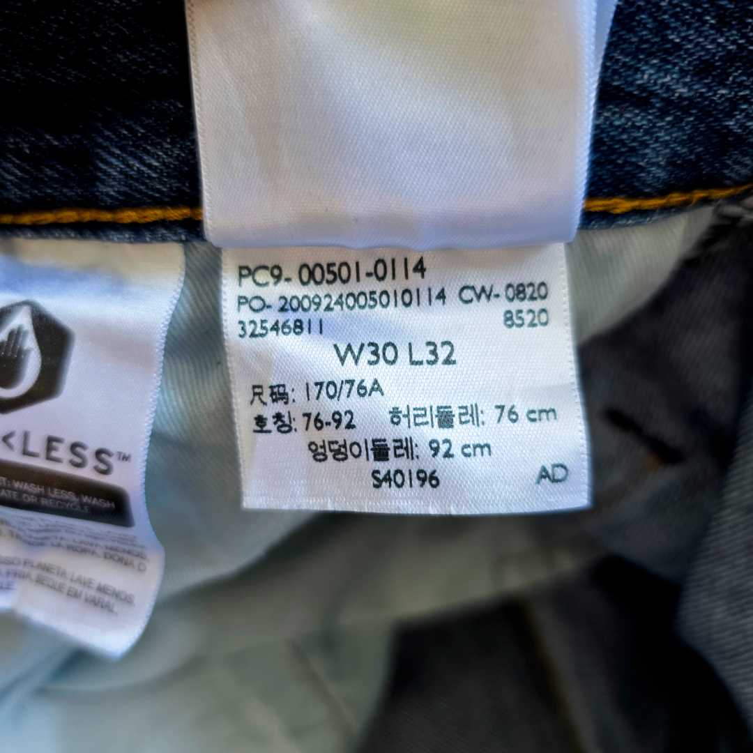 Levi’s 501 Jeans W30 L32 Blue Straight Fit Men’s Classic Denim Button Fly