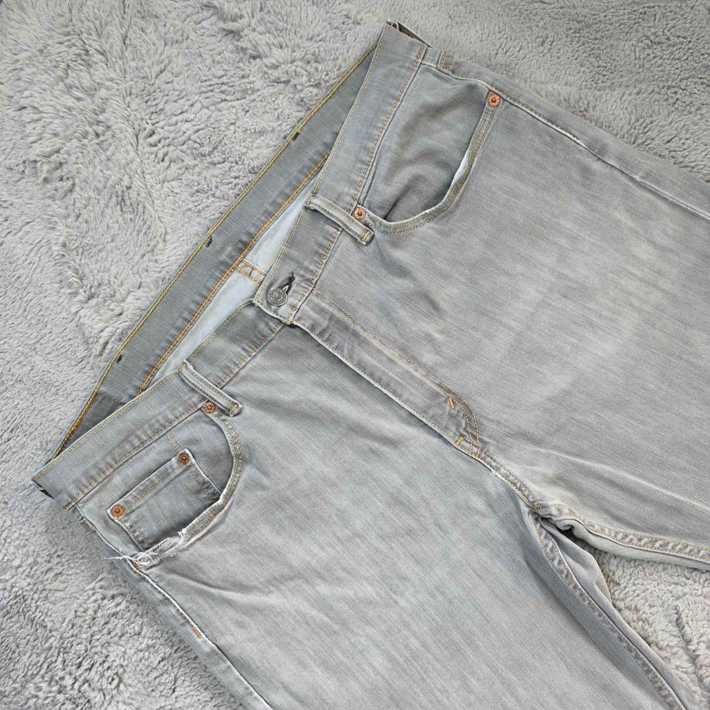 Levi's 559 Relaxed Straight Jeans Grey W40 L30 Men's Lightweight Denim