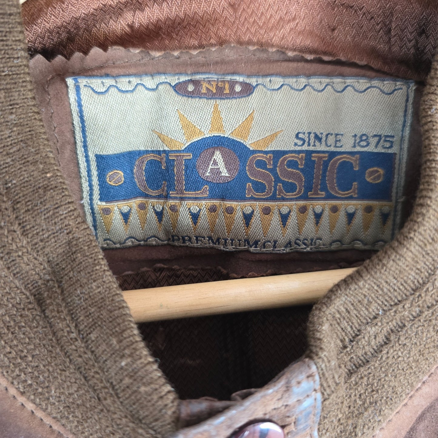 Vintage Suede Bomber Jacket Brown Mens L Germany Leather Classic Ribbed