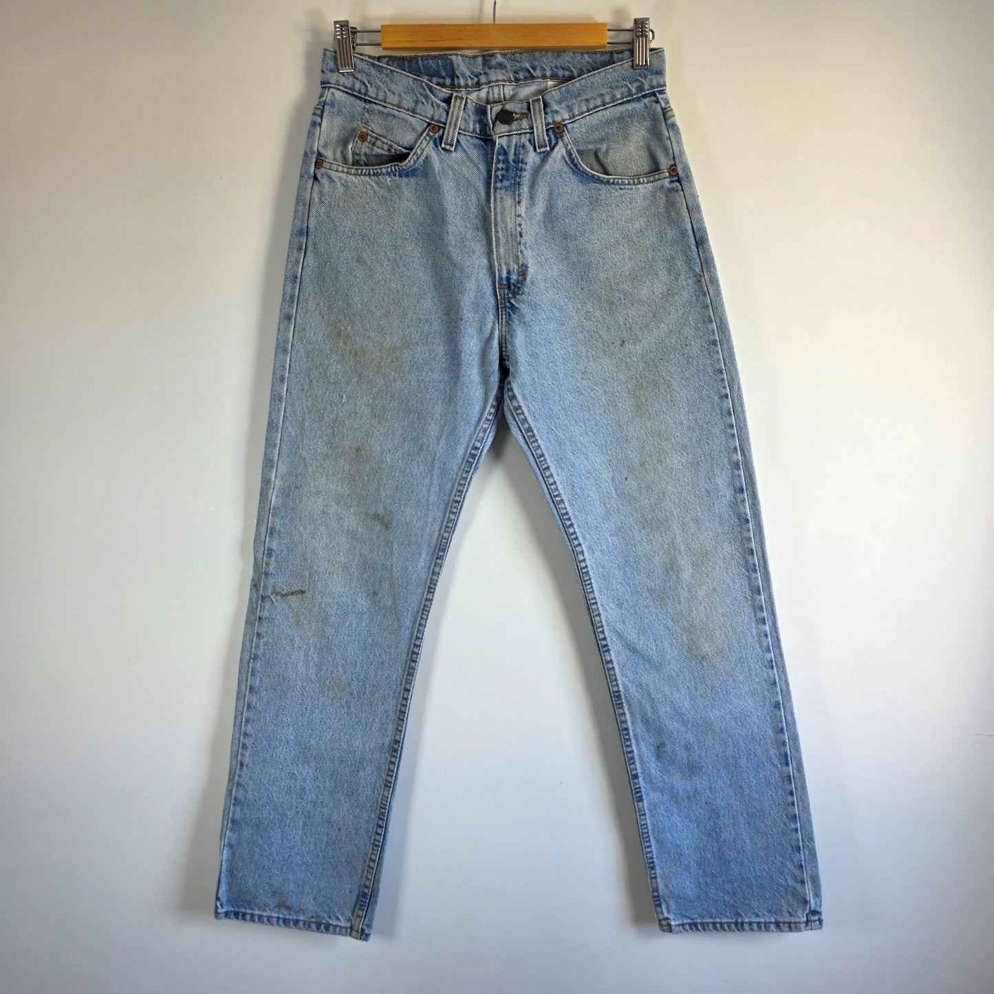 Vintage Levi’s 505 Orange Tab Jeans W29 L29 Blue USA Made Straight Leg Y2K 90s