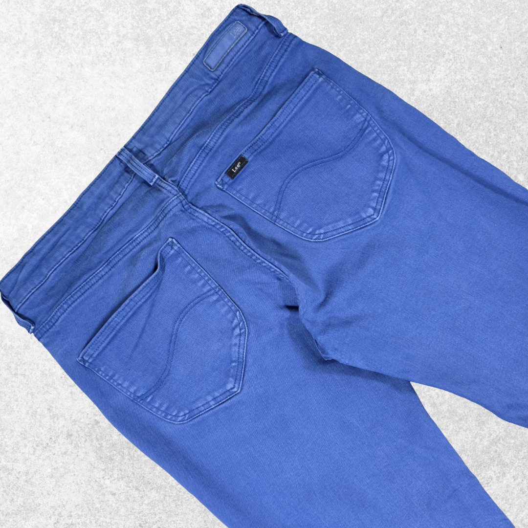 Lee Marion Straight Women’s Jeans W31 L29 Blue Stretch Denim Y2K 2000s