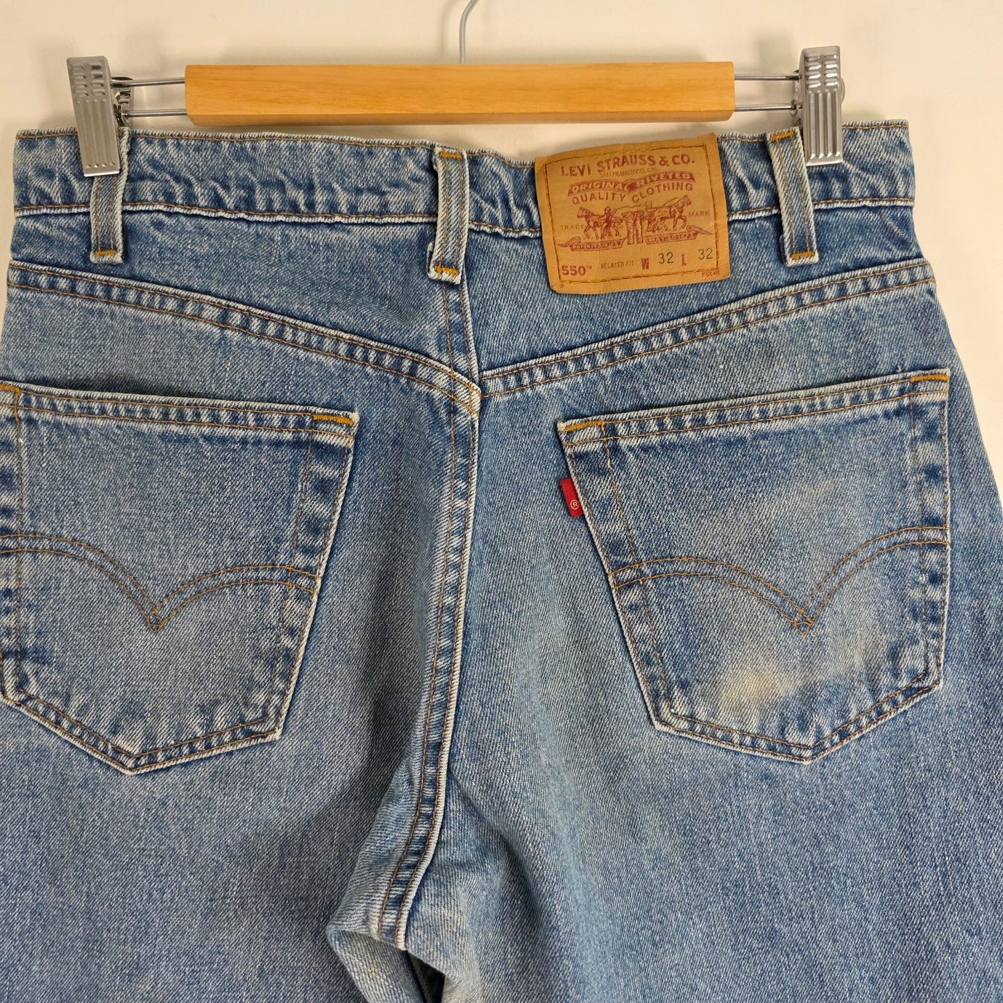 Levi’s 550 Jeans W31 L32 (Tagged W32) Blue Relaxed Fit Men’s USA Made Vintage