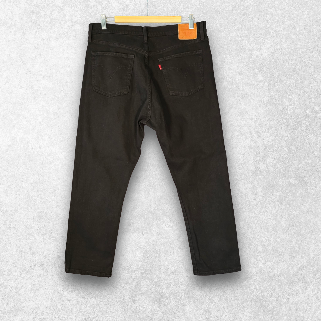Levi’s 501 Straight Jeans W33 L26 (Tag W32 L26) Black Stretch Button Fly Men’s