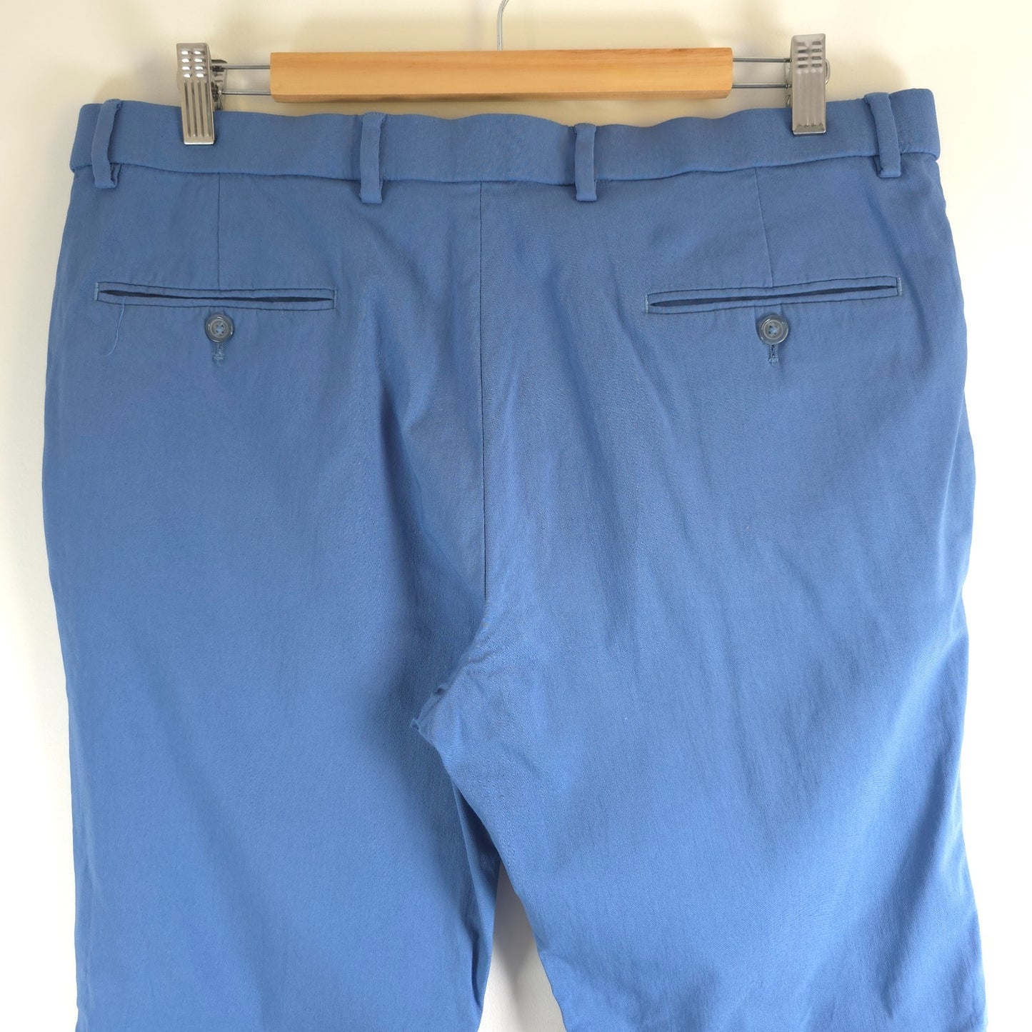 Tommy Hilfiger Men’s Blue Stretch Smart Casual Trousers W35 L29 Preppy