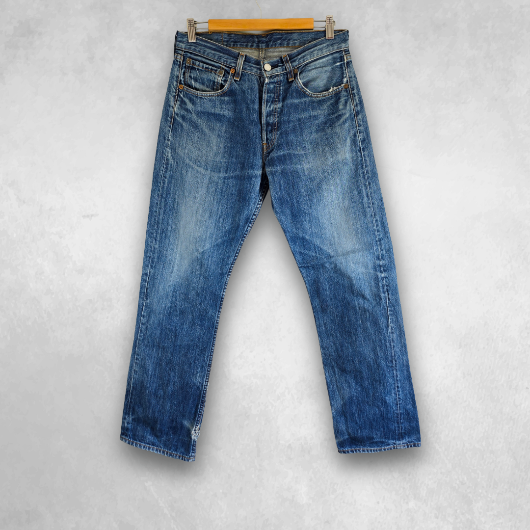 Levi’s 501 Jeans W31 L31 Blue Distressed Vintage Grunge Y2K Straight Leg Men’s