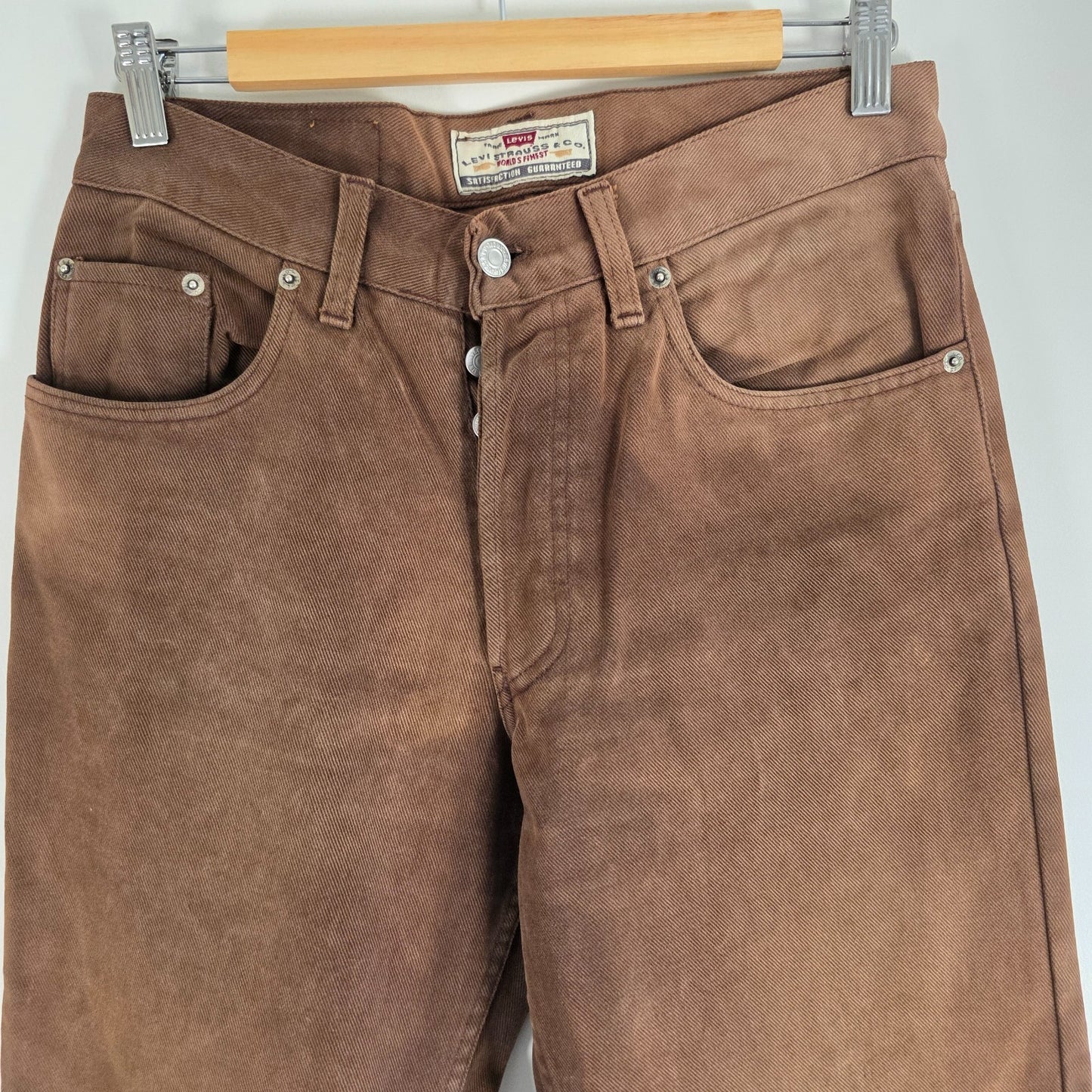 Vintage Levi’s 440 Jeans W30 L29 Brown White Tab Made in Italy Men’s