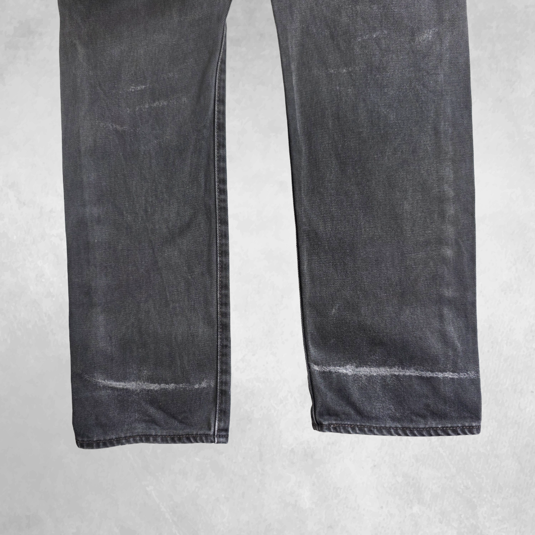 Levi’s 501 Jeans W30 L30 Black Vintage Y2K Straight Fit Button Fly Faded