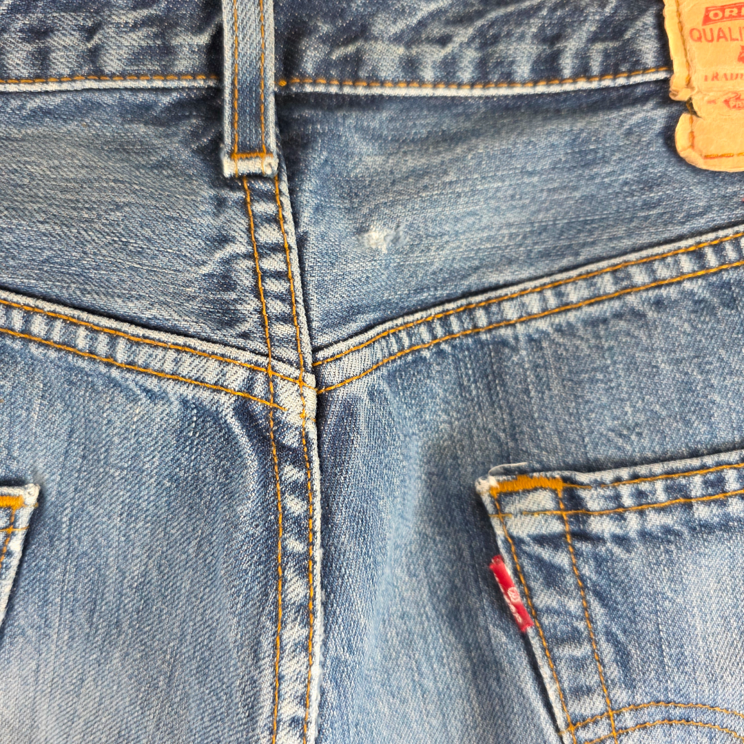 Vintage Levi’s 501 Jeans W34 L33 Men’s Blue Straight Button Fly Workwear Denim