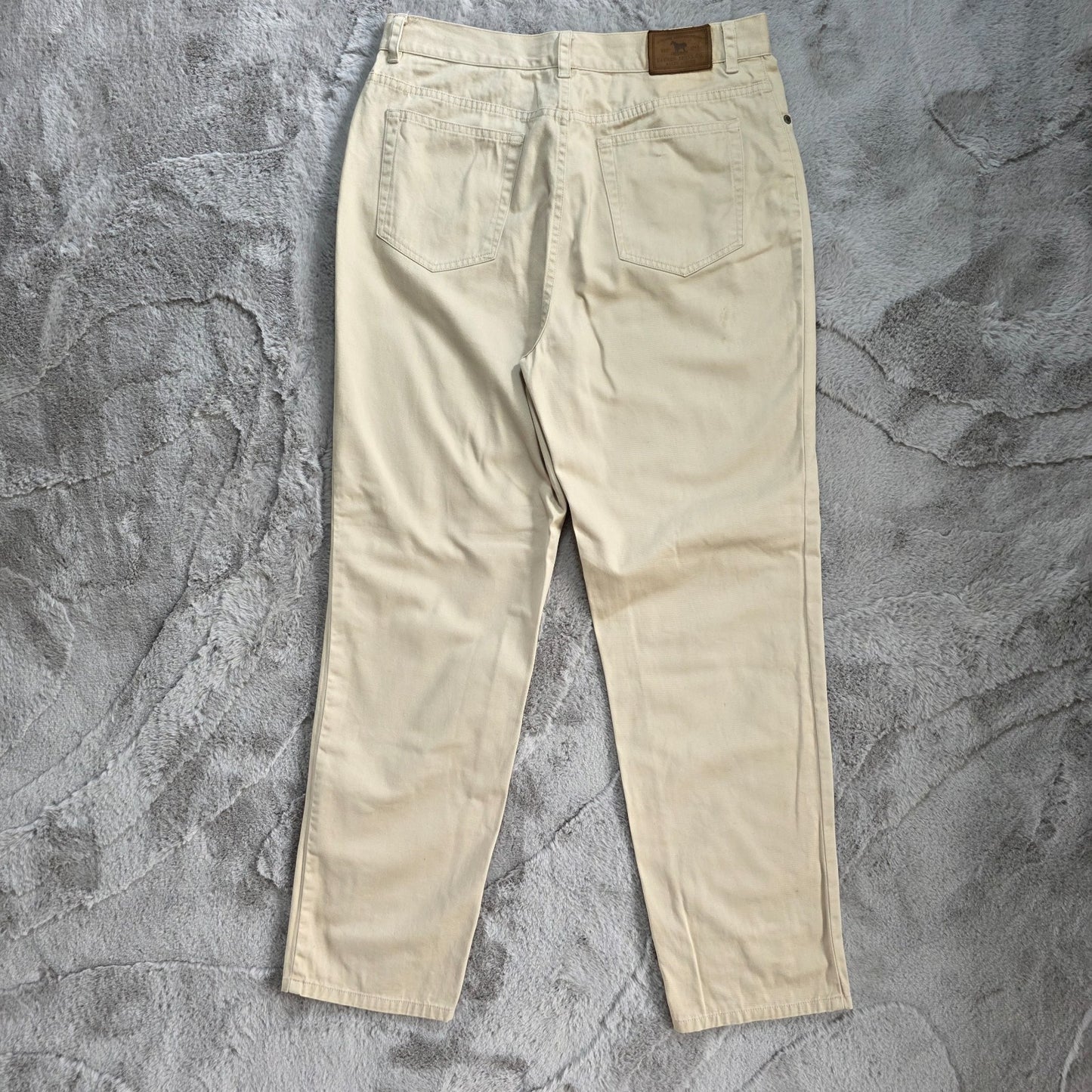 Lauren Jeans Co Ralph Lauren Beige Straight Leg Jeans W32 L29 US 8 100% Cotton