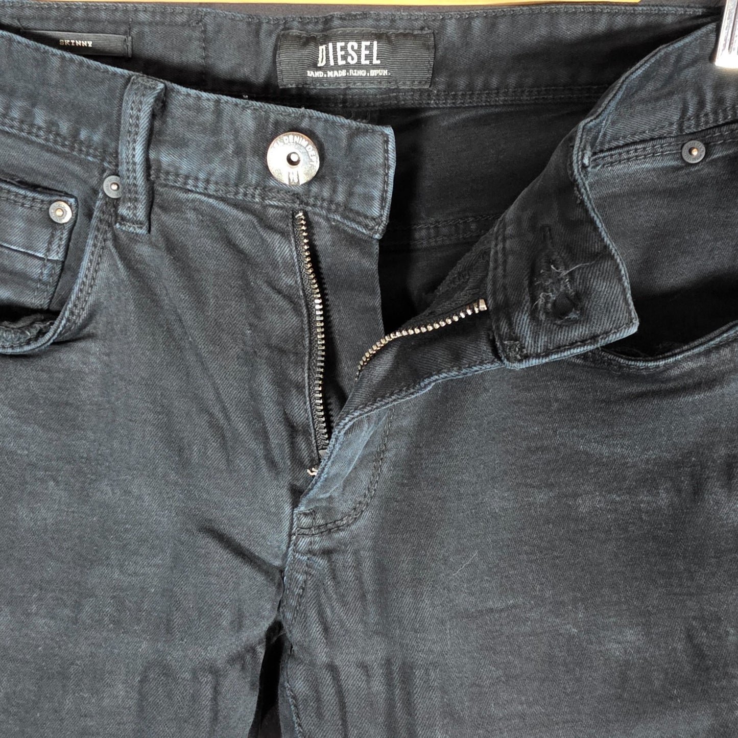 Diesel Men’s Skinny Fit Black Jeans W29 L28.5 Stretch