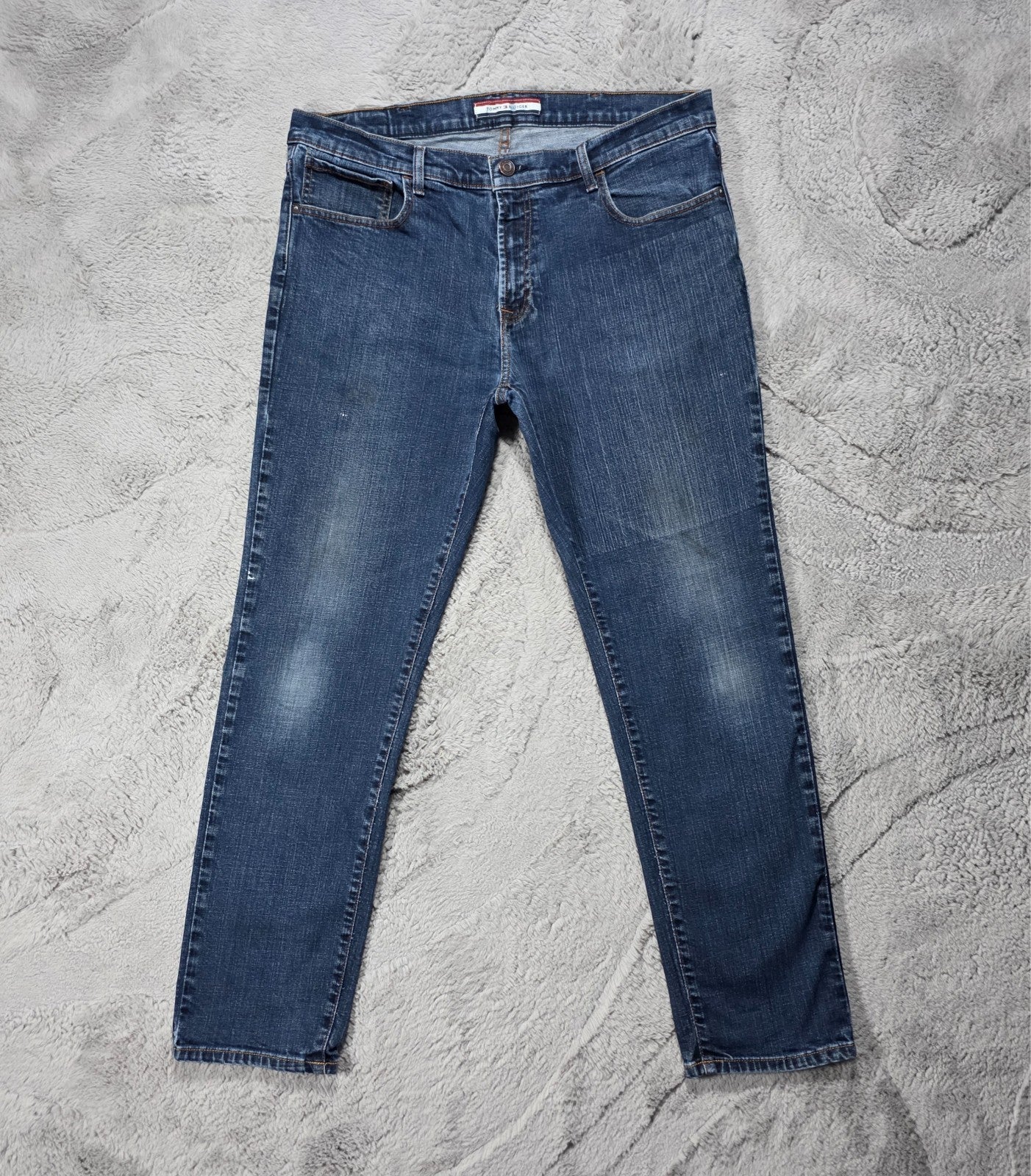 Tommy Hilfiger Slim Blue Denim Jeans W38 L32 Made in Mexico