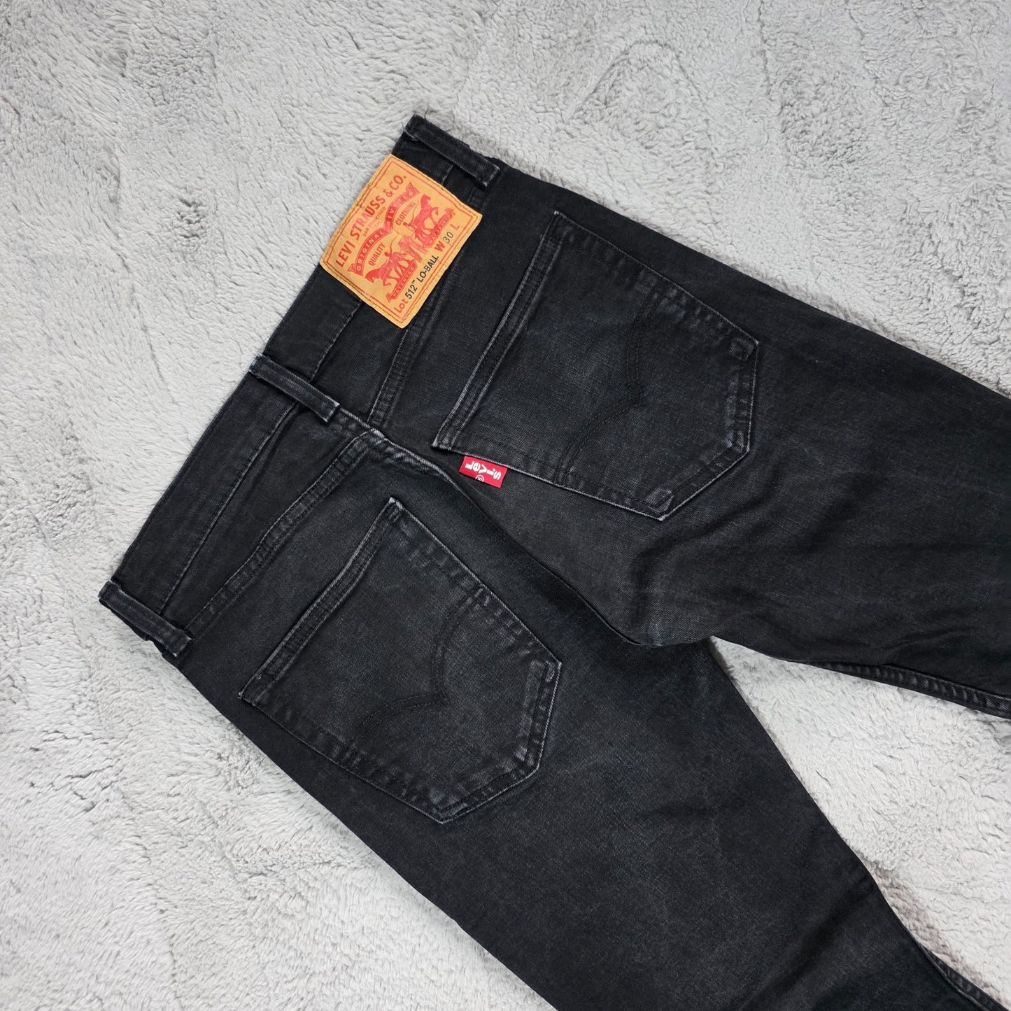 Levi’s 512 Slim Taper Jeans Women’s W30 Black Stretch Denim